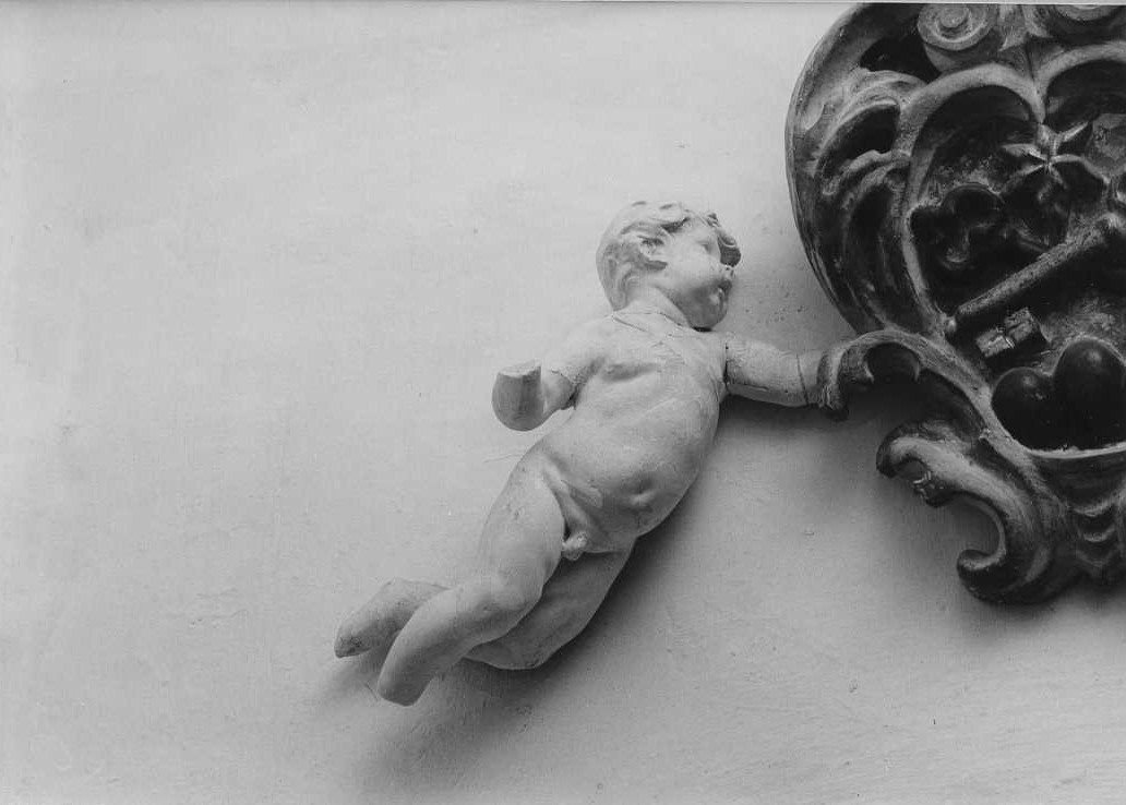 angelo reggistemma (scultura) - bottega marchigiana (sec. XVIII)