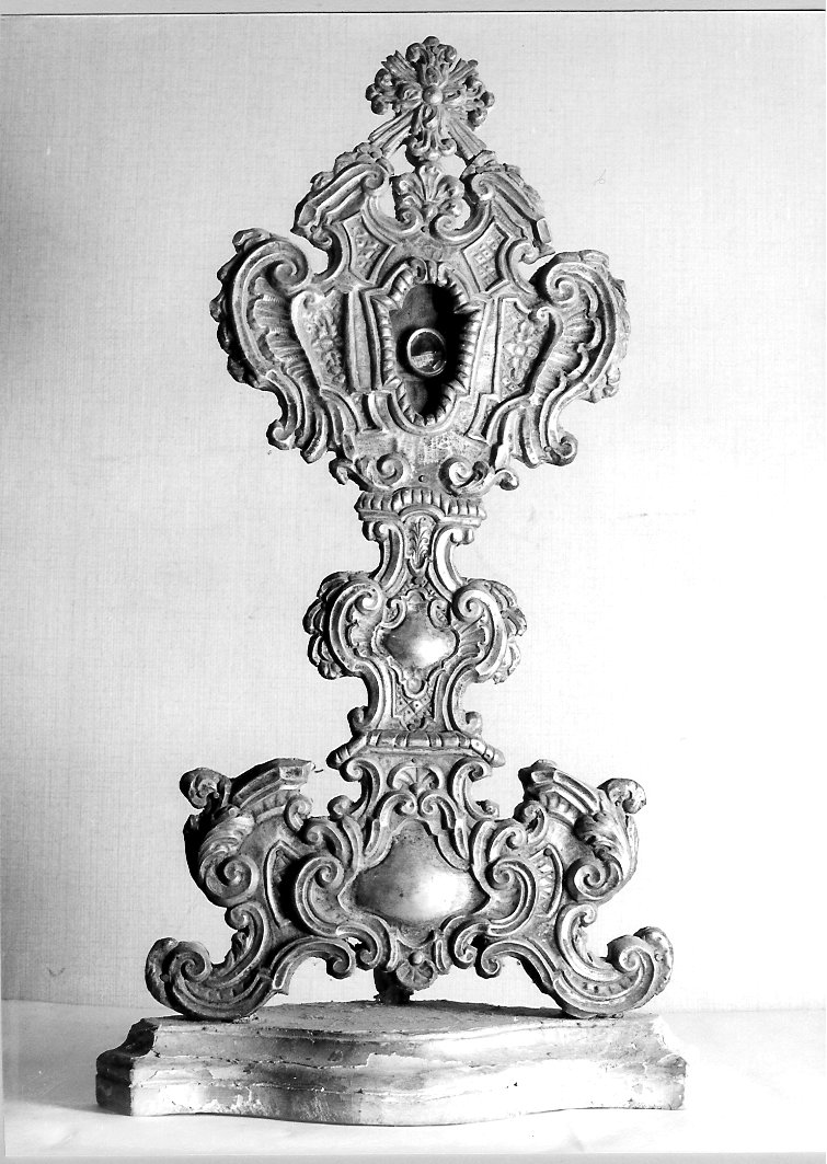 reliquiario - a ostensorio - bottega marchigiana (fine/inizio secc. XVIII/ XIX)