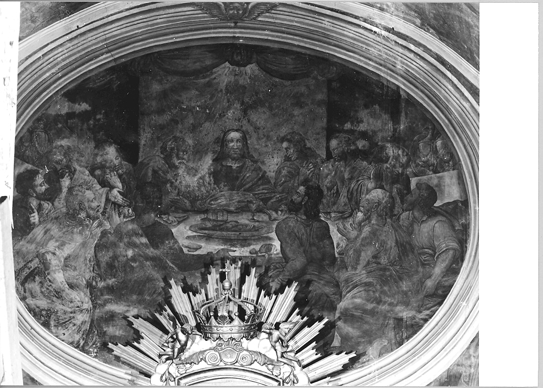 istituzione dell'Eucaristia (dipinto, elemento d'insieme) - ambito marchigiano (sec. XVI)