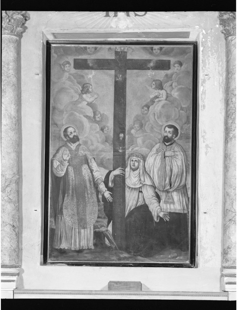 Cristo crocifisso con Santi (dipinto, insieme) - ambito marchigiano (metà sec. XIX)