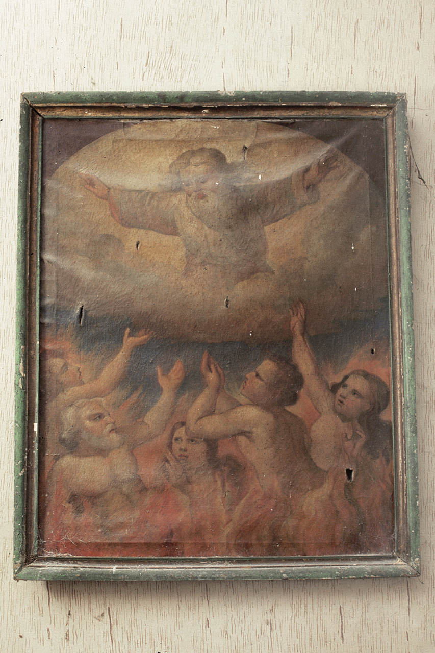 Dio Padre e anime del Purgatorio (dipinto) - ambito fabrianese (inizio sec. XX)
