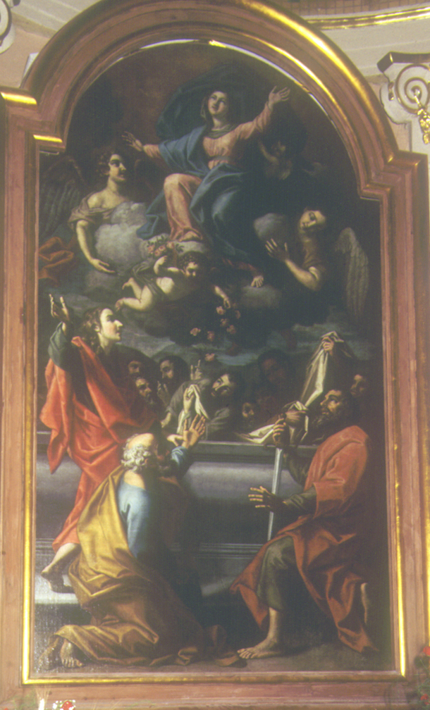 assunzione della Madonna (dipinto) di Monti Nicola Antonio (sec. XVIII)