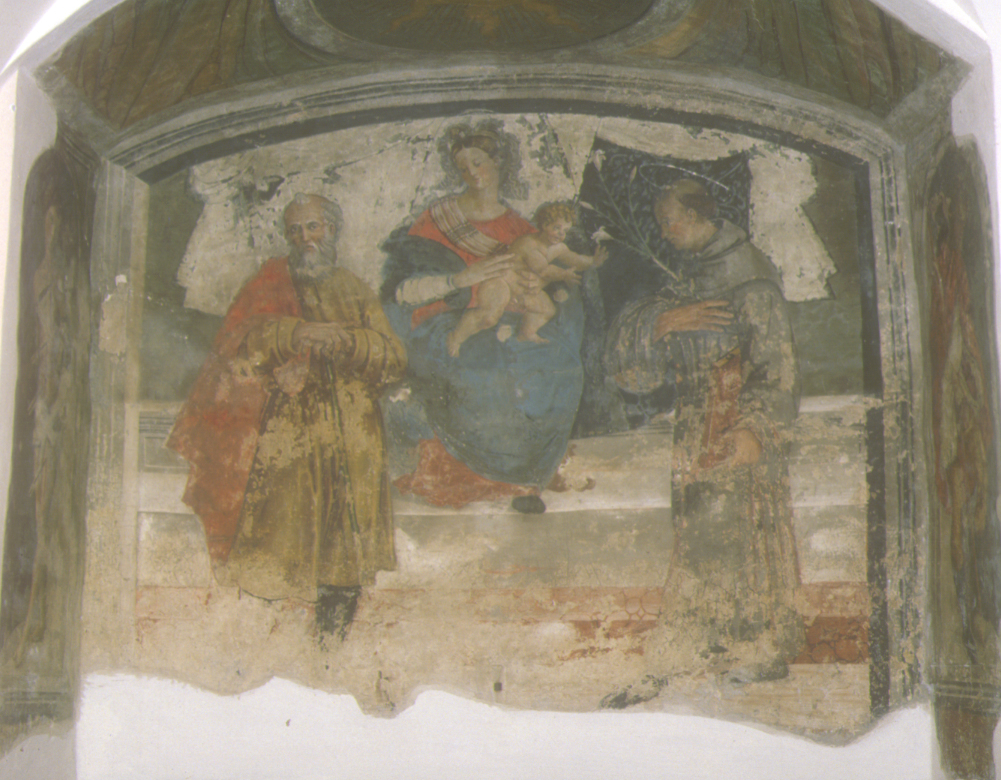 Madonna in trono con Bambino e Santi (dipinto) di Pagani Vincenzo (prima metà sec. XVI)