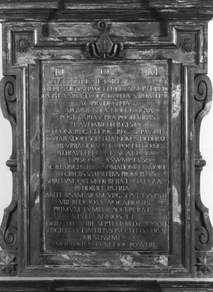 lapide commemorativa - bottega marchigiana (sec. XVII)