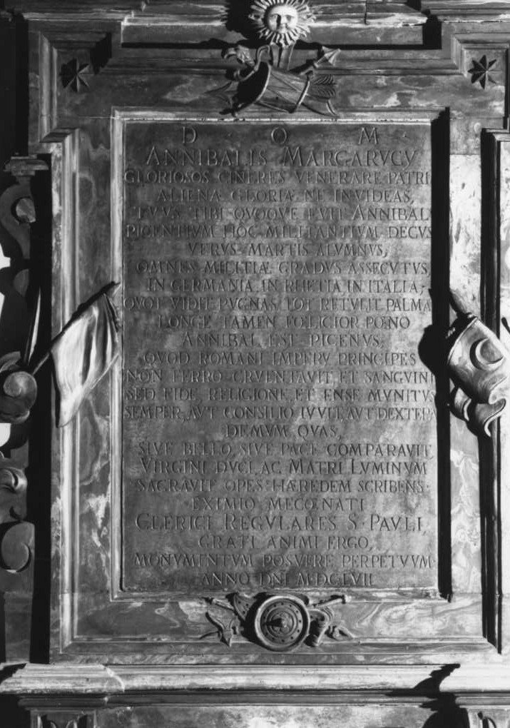 lapide commemorativa - bottega marchigiana (sec. XVII)