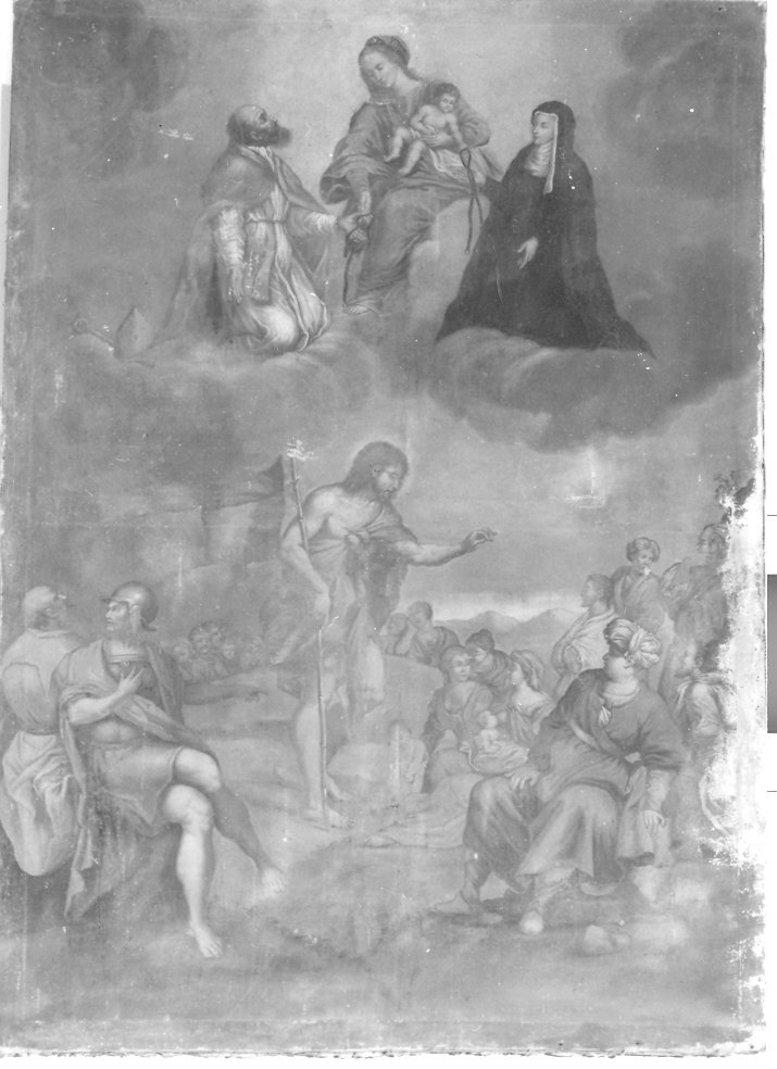 San Giovanni Battista predica nel deserto (dipinto) - ambito marchigiano (sec. XVII)