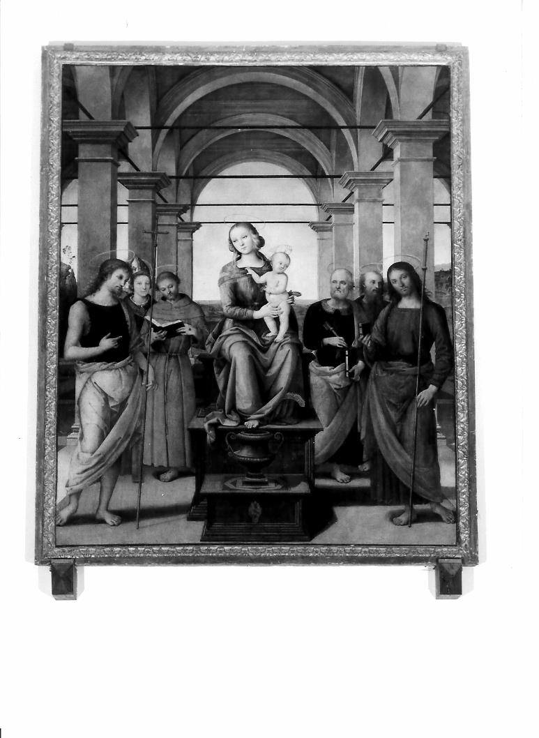 Madonna con Bambino e Santi (dipinto) di Vannucci Pietro detto Perugino (sec. XV)