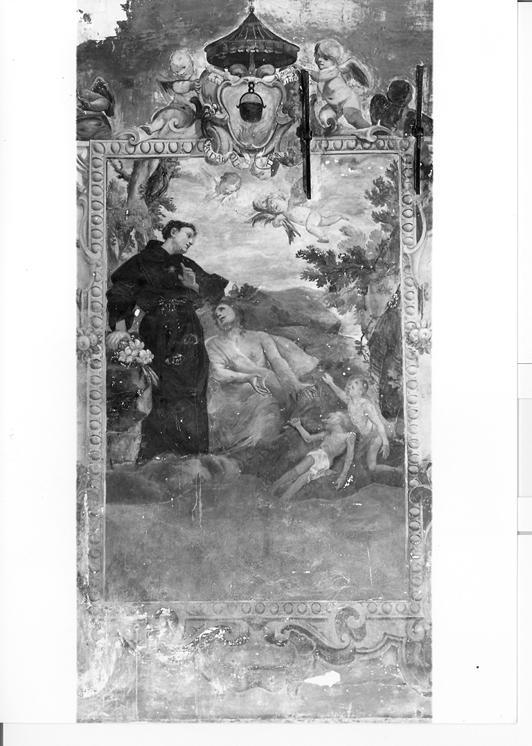San Nicola da Tolentino libera le anime purganti (dipinto, elemento d'insieme) di Anastasi Giovanni (fine/inizio secc. XVII/ XVIII)