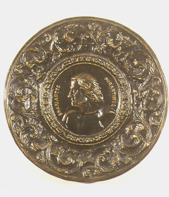 medaglia di Bramante Durantino (rilievo) di Piccinini Ruggero (sec. XX)