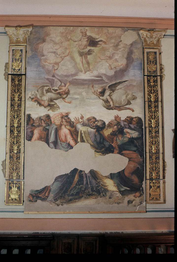 ascensione di Cristo (dipinto) di Salvolini Giustino detto Giustino Episcopi (sec. XVI)