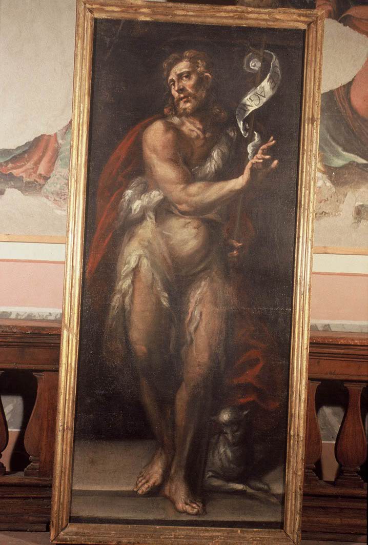San Giovanni Battista (dipinto, elemento d'insieme) di Patanazzi Alfonso (sec. XVI)