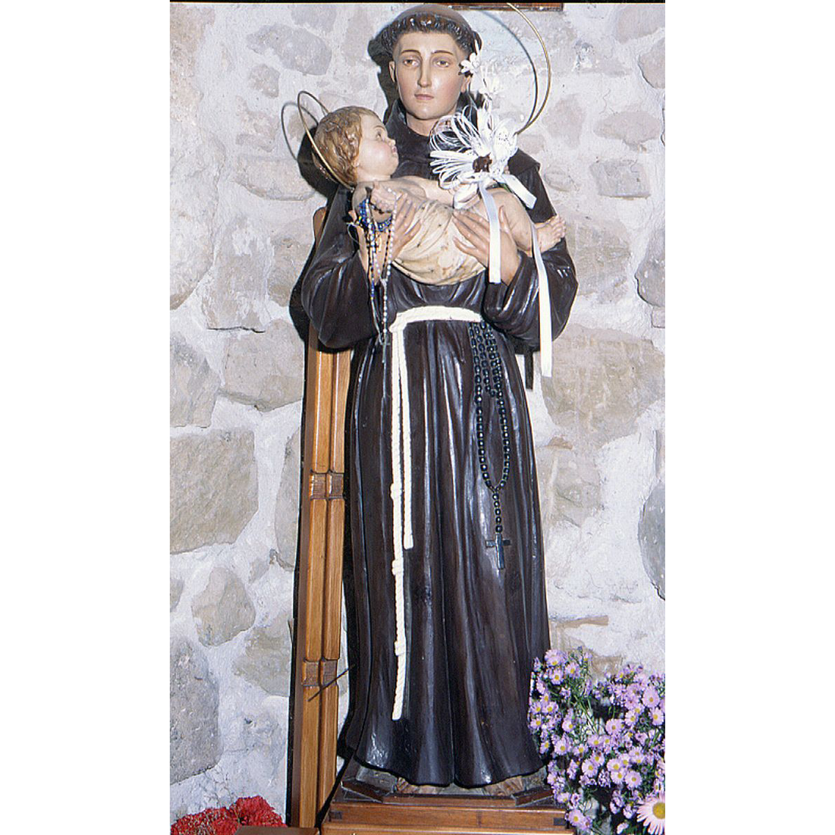 Sant'Antonio da Padova con il bambino (statua) - ambito marchigiano (metà sec. XX)