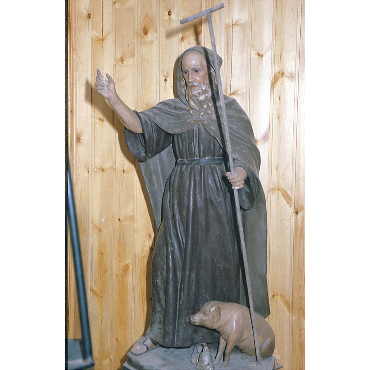 Sant'Antonio Abate (statua) - ambito marchigiano (metà sec. XIX)