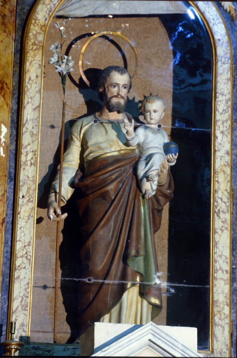 San Giuseppe e Gesù Bambino (statua, elemento d'insieme) - ambito italiano (fine/inizio secc. XIX/ XX)