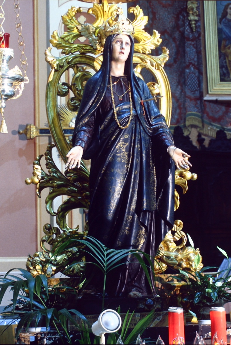 Madonna Addolorata (statua processionale, elemento d'insieme) - ambito italiano (prima metà sec. XX)