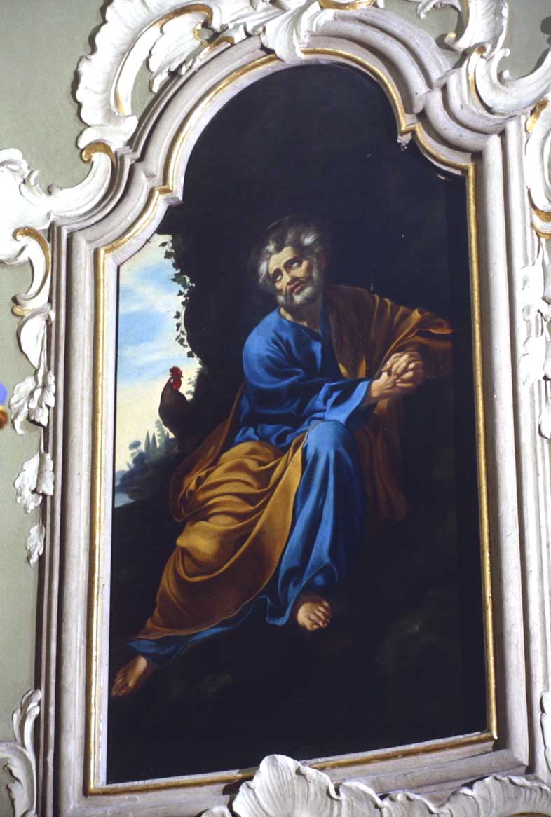 negazione di San Pietro (dipinto) di Dolci Carlo (prima metà sec. XX)
