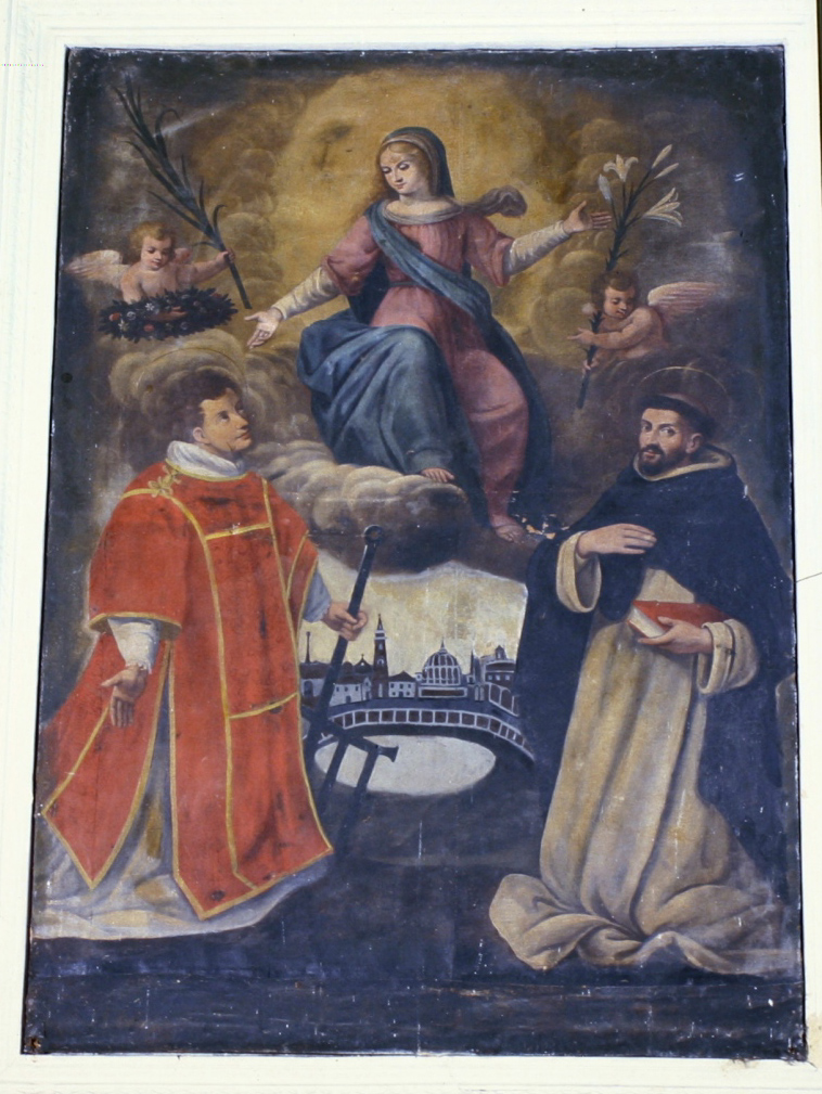 Madonna Immacolata e Santi (dipinto) - ambito marchigiano (primo quarto sec. XVIII)