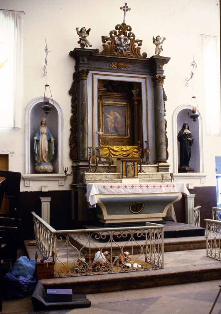 altare maggiore, elemento d'insieme - bottega italiana (sec. XVIII)
