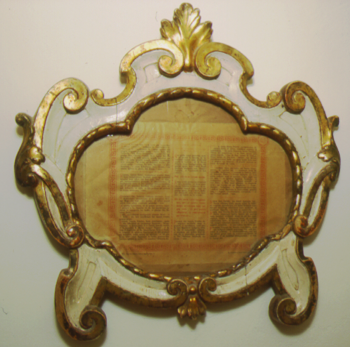 cartagloria, elemento d'insieme di Morelli Giovanni Battista (ultimo quarto, primo quarto sec. XVIII, sec. XIX)