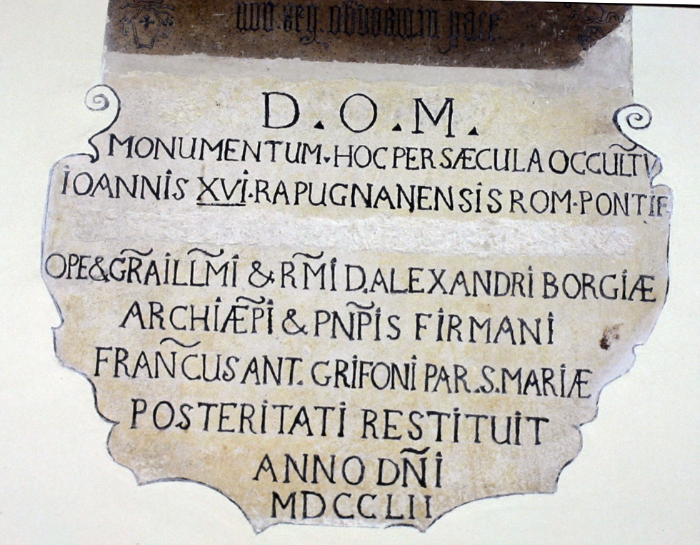 lapide commemorativa - bottega ascolana (sec. XVIII)