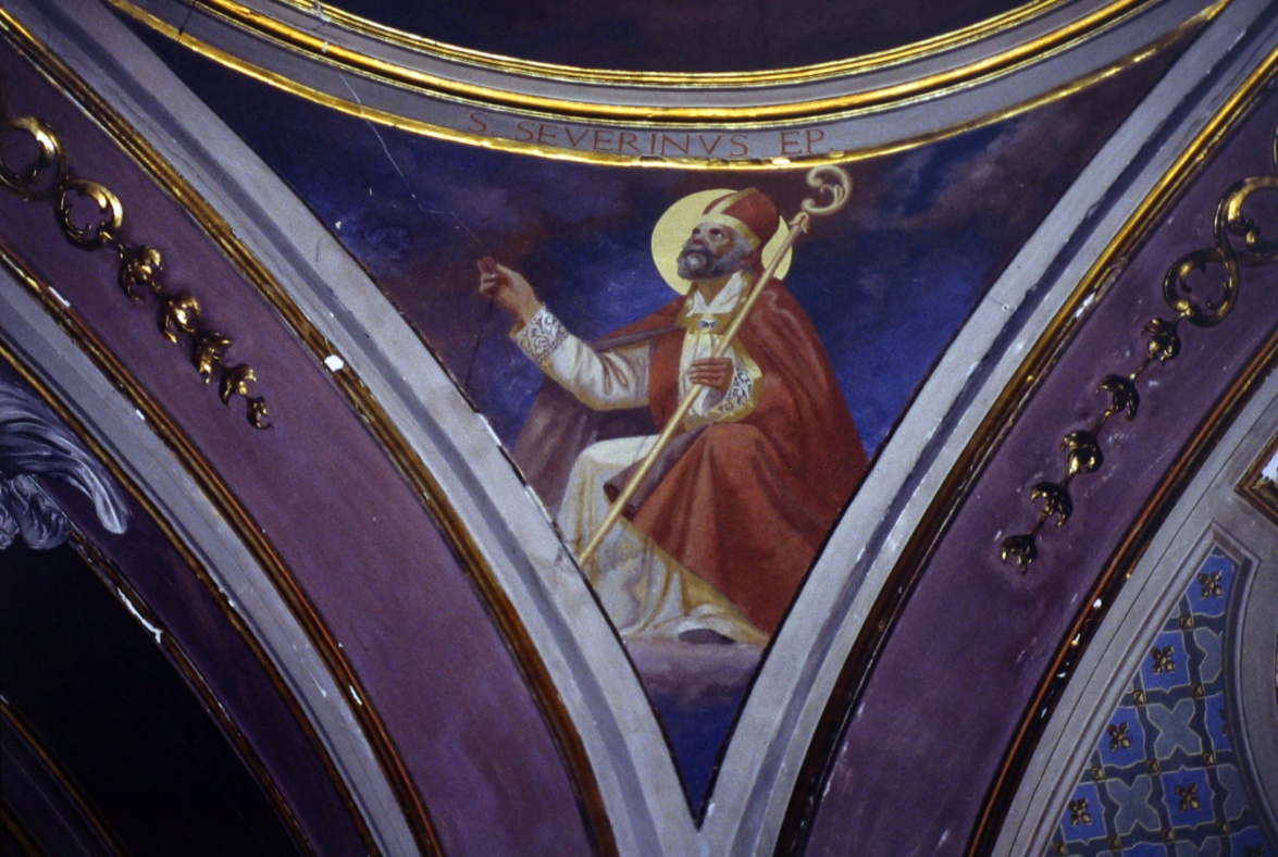 San Severino vescovo (dipinto, elemento d'insieme) di Tentoni Attilio (sec. XX)