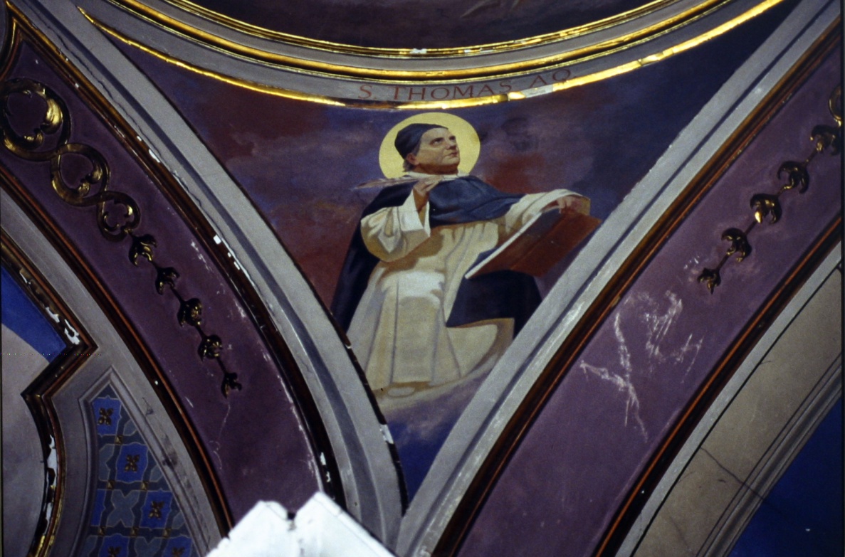 San Tommaso d'Aquino (dipinto, elemento d'insieme) di Tentoni Attilio (sec. XX)