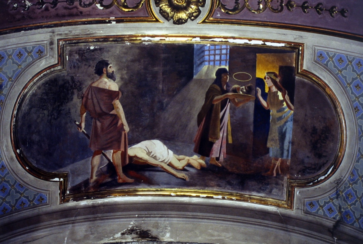 decapitazione di San Giovanni Battista (dipinto) di Tentoni Attilio (sec. XX)