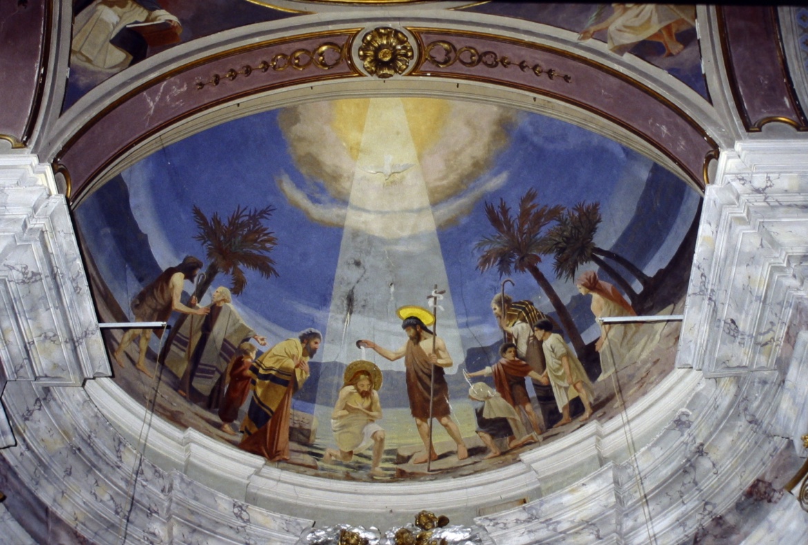 battesimo di Cristo (dipinto) di Tentoni Attilio (sec. XX)