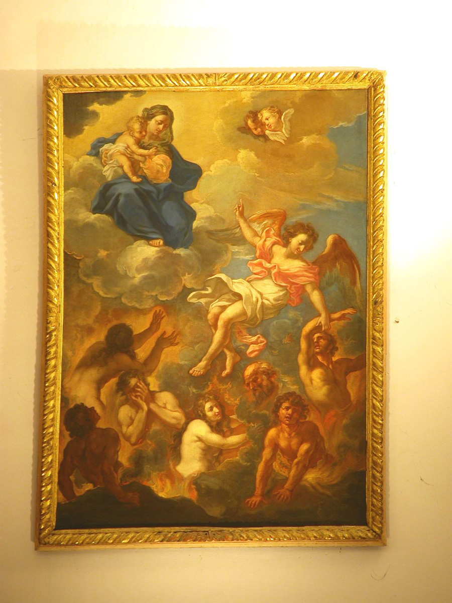 anime del purgatorio (dipinto, elemento d'insieme) di Ghezzi Giuseppe (ultimo quarto sec. XVII)