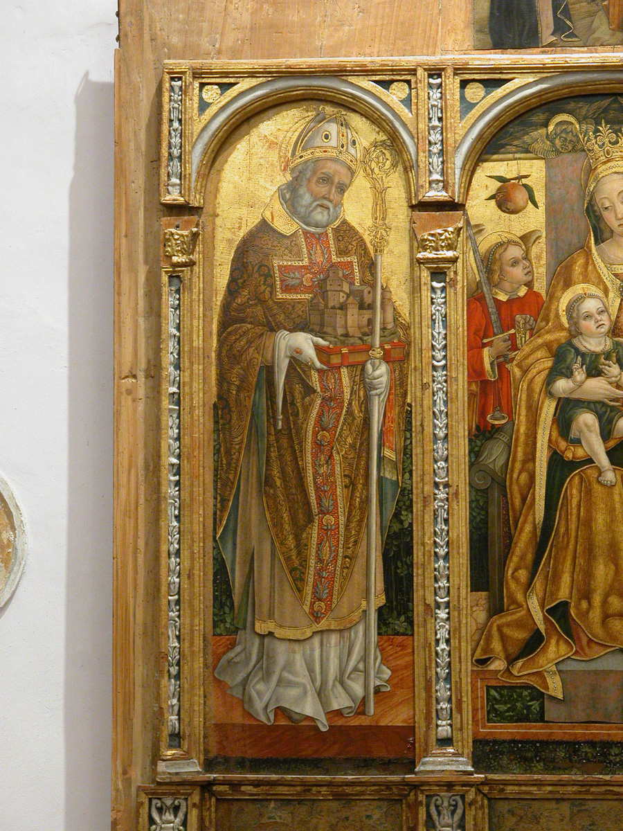 San Martino vescovo (scomparto di polittico, elemento d'insieme) di Crivelli Vittore (sec. XV)