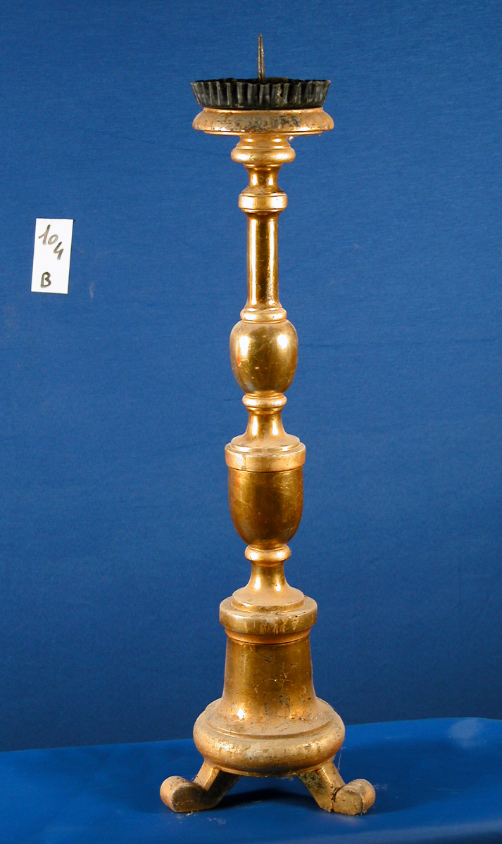 candeliere d'altare, serie - bottega marchigiana (sec. XIX)