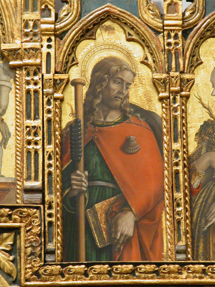San Rocco (scomparto di polittico, elemento d'insieme) di Crivelli Carlo, Crivelli Vittore (ultimo quarto sec. XV)