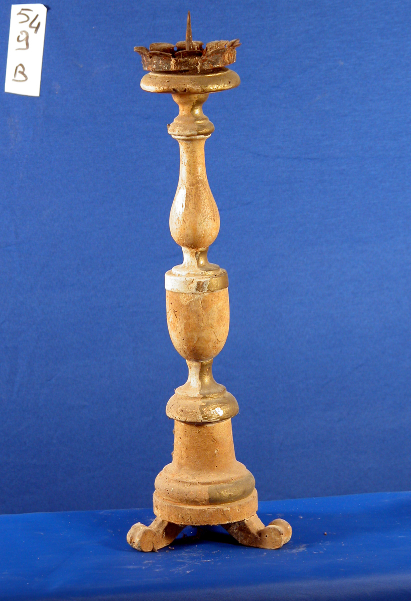 candeliere d'altare, serie - bottega marchigiana (sec. XIX)