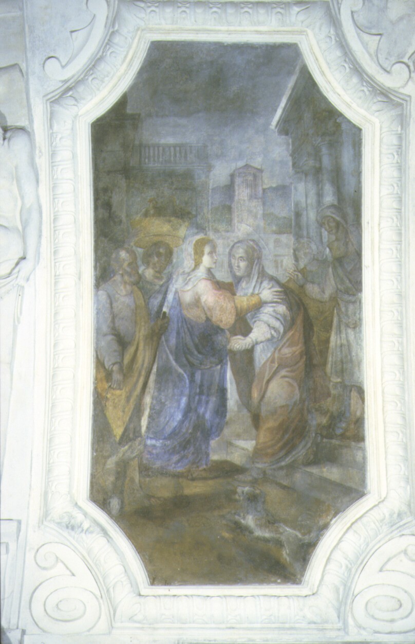 visitazione (dipinto, elemento d'insieme) di Cialdieri Girolamo di Bartolomeo (prima metà sec. XVII)