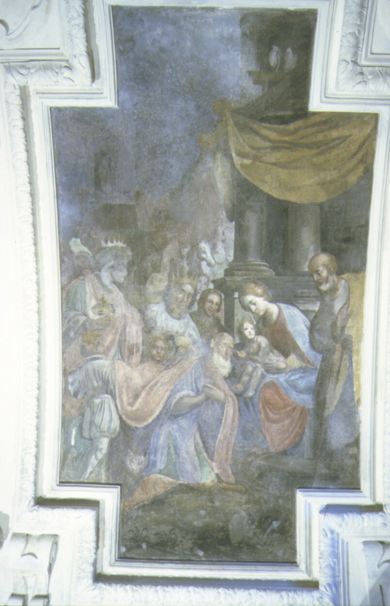 adorazione dei Re Magi (dipinto, elemento d'insieme) di Cialdieri Girolamo di Bartolomeo (prima metà sec. XVII)