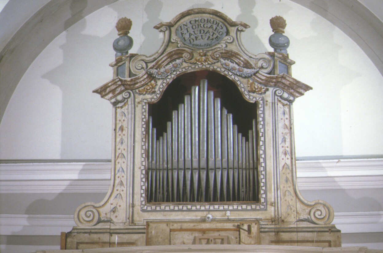 cassa d'organo, elemento d'insieme - ambito marchigiano (inizio sec. XIX)