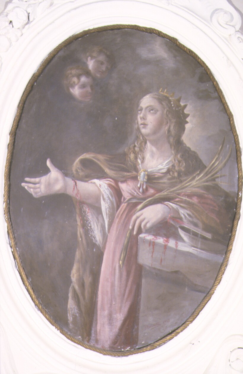 Sant'Eurosia (dipinto) di Bonetti Enzo (sec. XX)