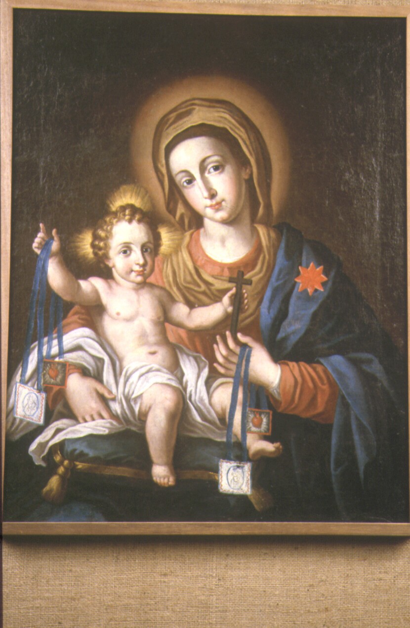 Madonna del Carmelo (dipinto, elemento d'insieme) di Magini Carlo (sec. XVIII)