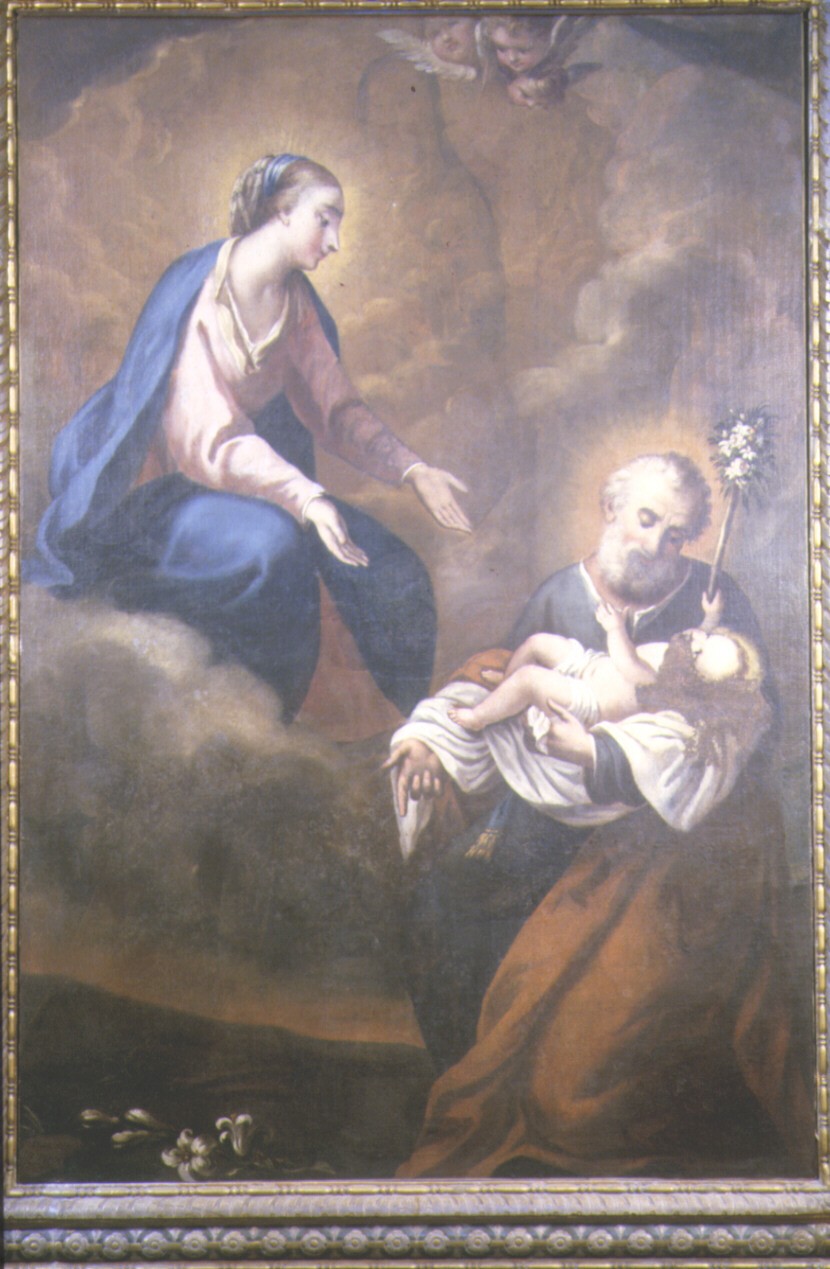 Sacra Famiglia (dipinto, elemento d'insieme) di Ceccarini Giuseppe (seconda metà sec. XVIII)