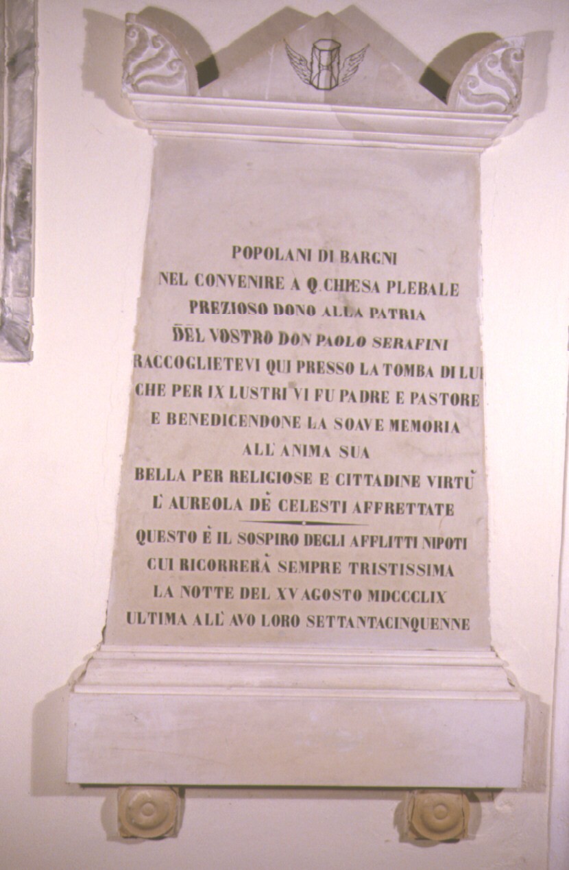 monumento funebre - bottega marchigiana (terzo quarto sec. XIX)