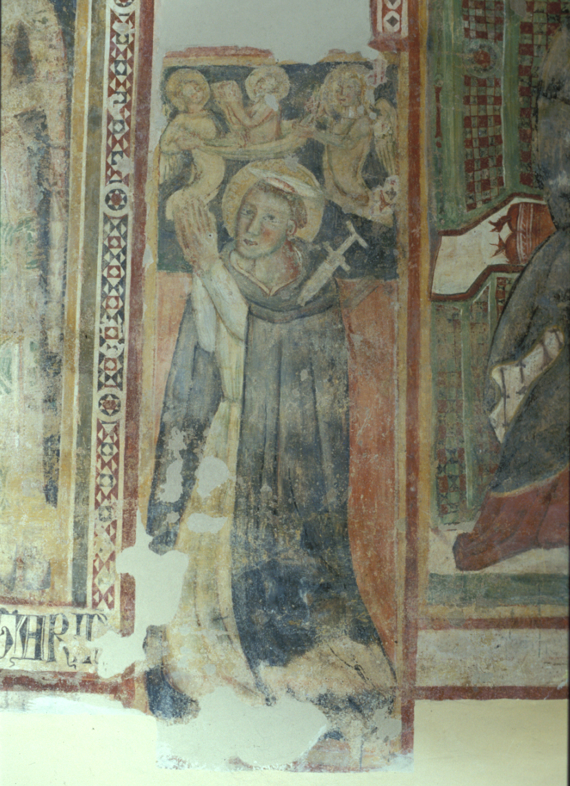 San Pietro martire e angeli (dipinto, ciclo) - ambito umbro-marchigiano (sec. XV)