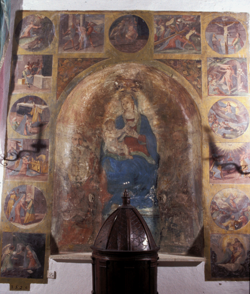 Madonna del Rosario (dipinto, complesso decorativo) di De Magistris Giovanni Andrea (sec. XVI)