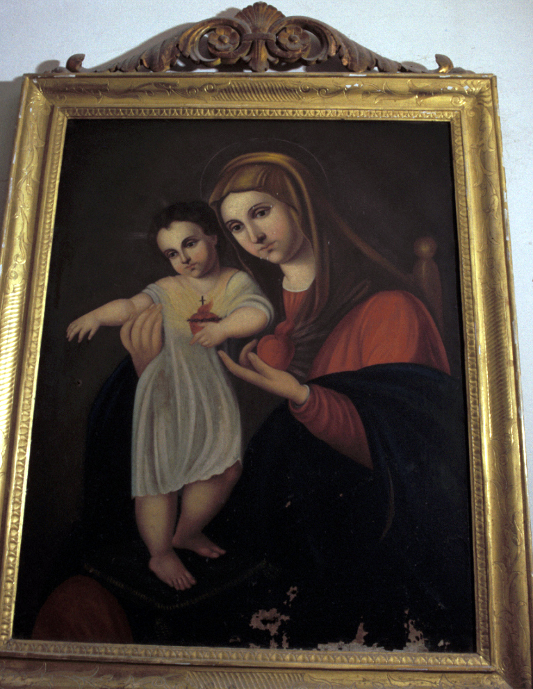 Madonna con Bambino (dipinto, elemento d'insieme) - ambito marchigiano (fine sec. XVIII)