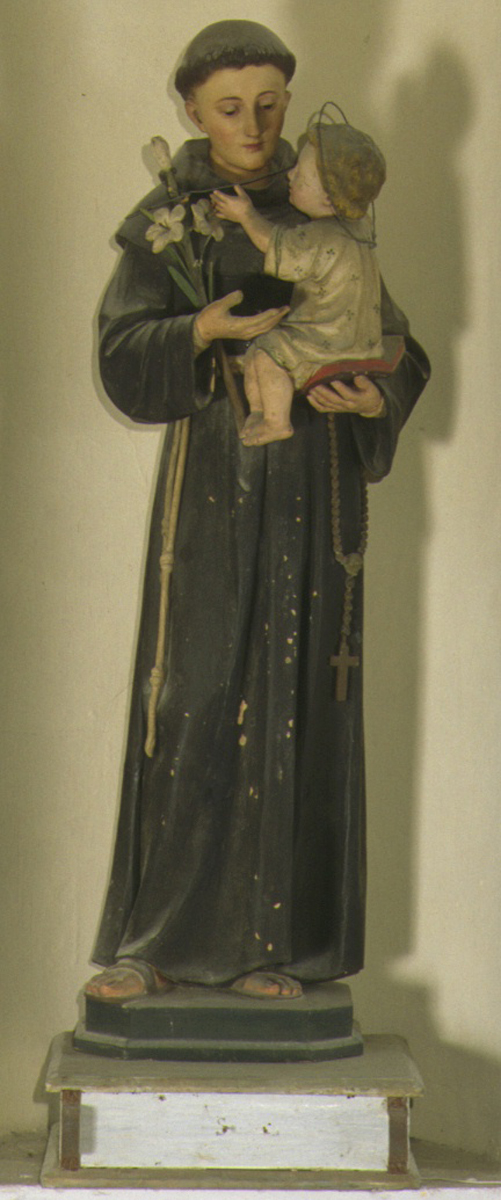 Sant'Antonio da Padova con Gesù Bambino (statua) - ambito marchigiano (sec. XIX)