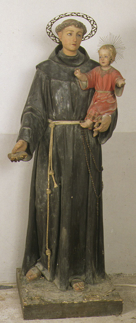 Sant'Antonio da Padova con il Bambino (statua) - ambito marchigiano (seconda metà sec. XIX)