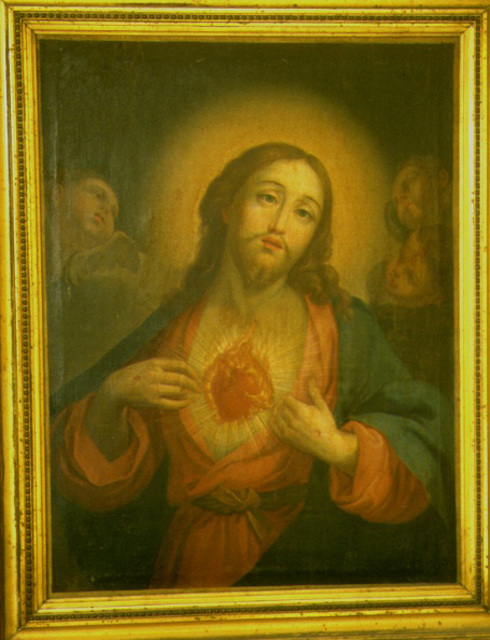 Sacro Cuore di Gesù (dipinto, elemento d'insieme) di Lazzarini Giovanni Andrea (sec. XVIII)
