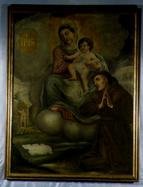 Madonna con Bambino e San Bernardino (dipinto) - bottega marchigiana (inizio sec. XX)