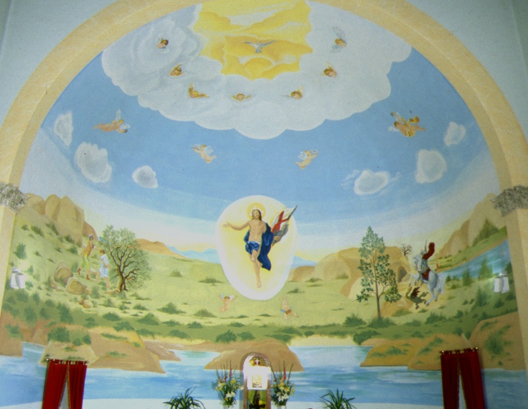 Cristo risorto (dipinto) - ambito marchigiano (metà sec. XX)