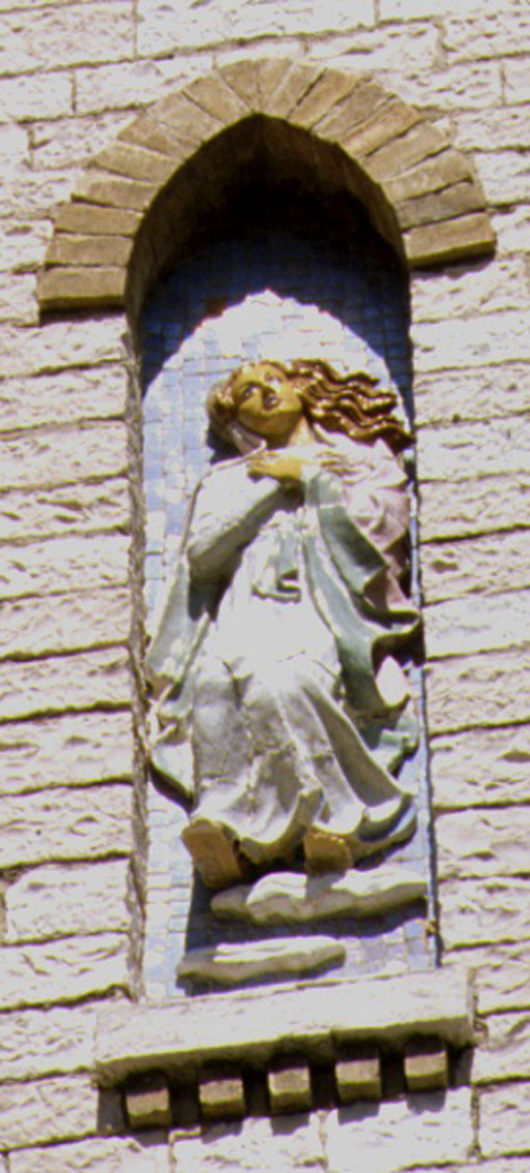 Madonna Immacolata (rilievo) di Melis Federico (sec. XX)