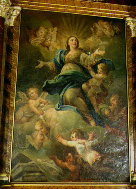 Madonna Madonna Assunta in cielo (dipinto, elemento d'insieme) di Ceccarini Sebastiano (fine sec. XVIII)